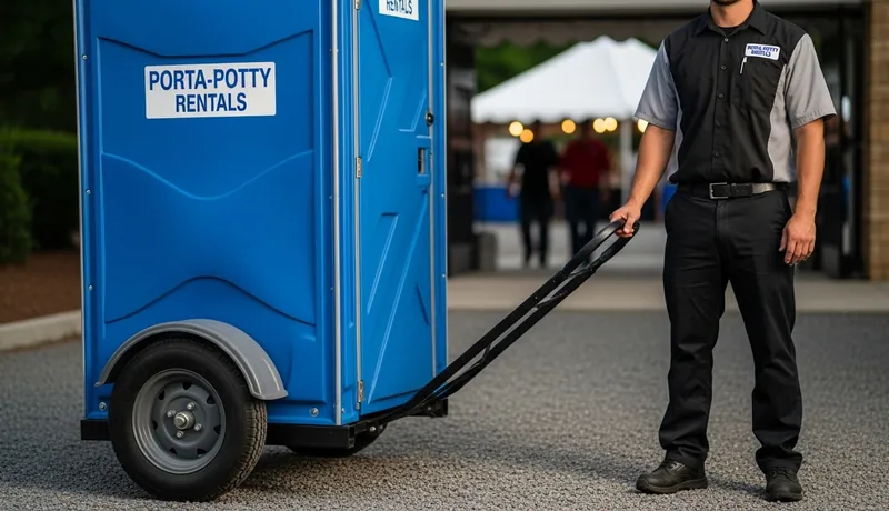 Crane hook porta potty rental in Everett, WA
